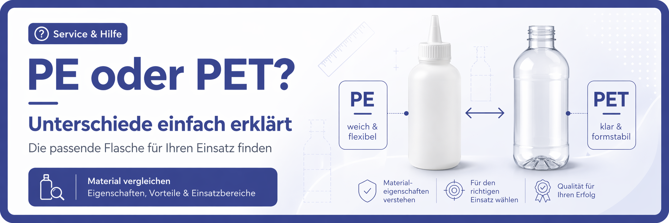 PE oder PET Unterschiede einfach erklärt - Materialvergleich für Kunststoffflaschen