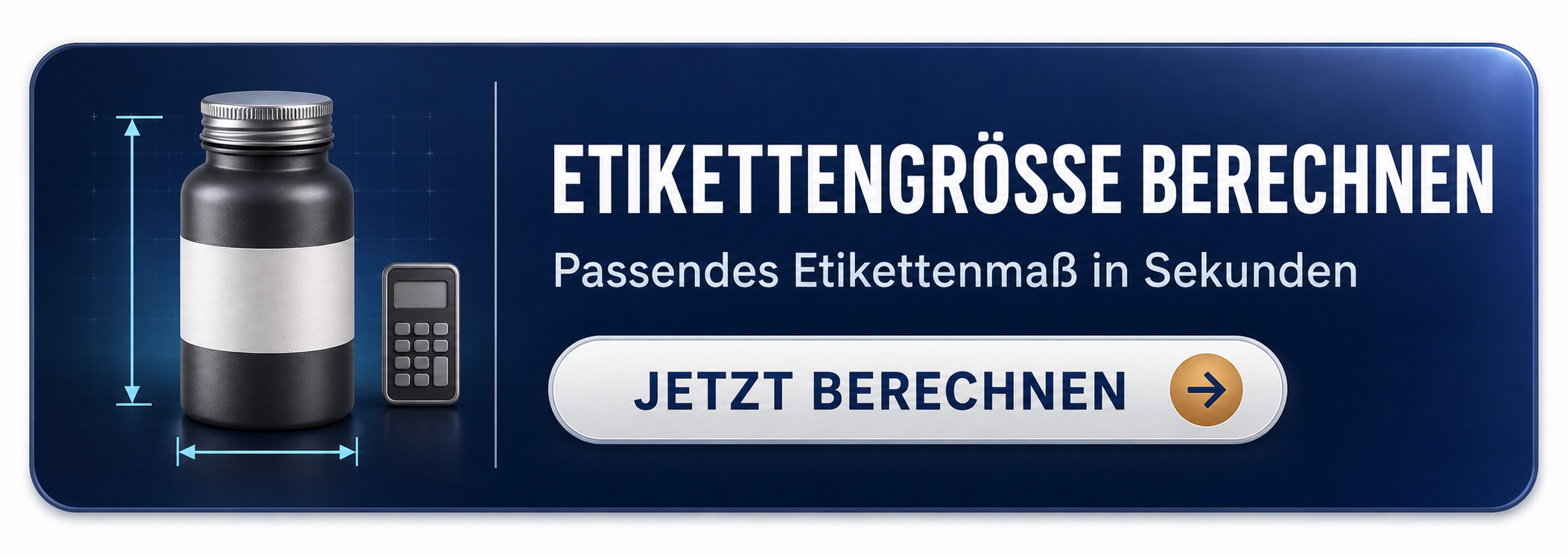 Passende Etikettengröße für diese Flasche berechnen