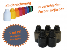 5 ml Tropf-Flasche schwarz - PE (transluzent)