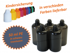 50 ml Tropf-Flasche schwarz - PE (transluzent)