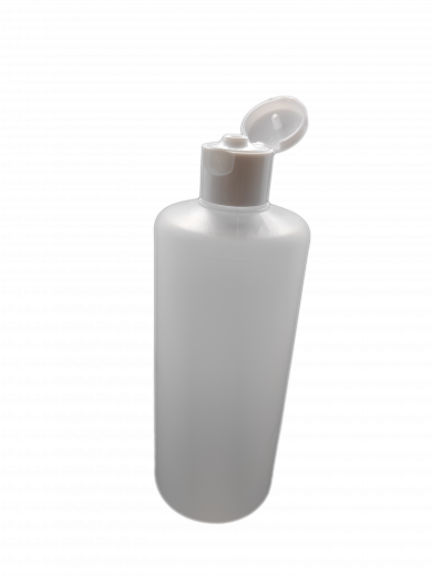 Rundflasche HDPE 200ml mit Klappschanierverschluss Din18