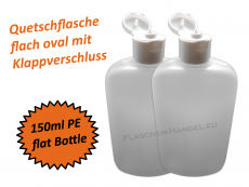 Oval Bottle HDPE 150ml with folding hinge cap