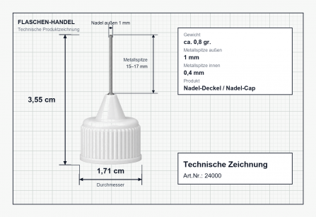 Nadel Deckel - Nadel Caps - versch. Farben