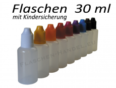 30 ml Tropf-Flasche - PE - verschiedene Farben