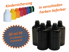 30 ml Tropf-Flasche in schwarz transluzent - PE