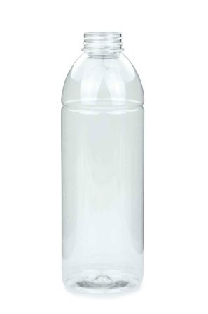 1000 ml R-PET-Flasche transparent, Ø 81 mm, ohne Verschluss