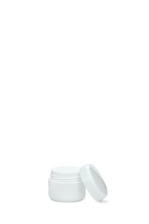 5 ml Nouvelle Cremetiegel doppelwandig weiß – mit Abdeckscheibe