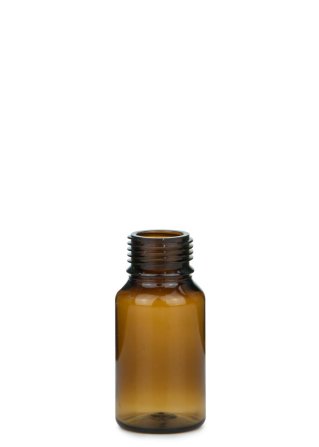 10 ml PET-Flasche braun, Ø 24,5 mm, ohne Verschluss