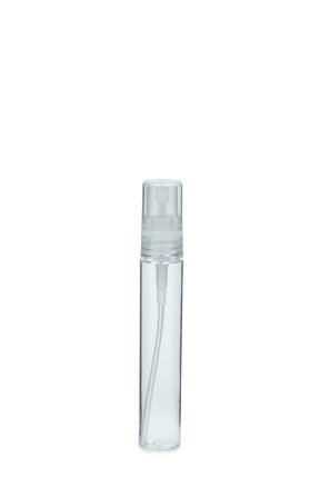 20 ml PP-Flasche transparent, Ø 19,4–19,9 mm, Mini-Sprühzerstäuber mit Schutzkappe transparent