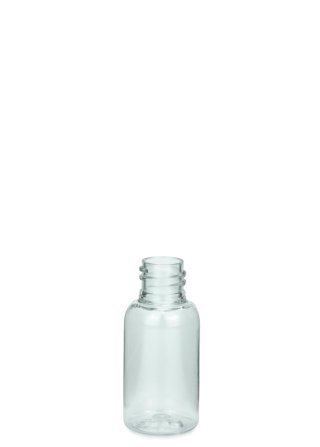 25 ml PET-Flasche transparent, Ø 28,5 mm, ohne Verschluss