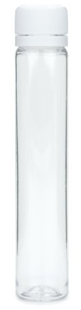 25 ml PET-Mini-Flasche transparent, Ø 20,8 mm, Verschluss weiß