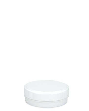 25 ml PP-Cremetiegel weiß, flach – Deckel weiß