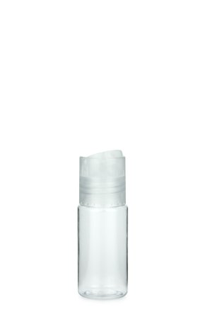 30 ml PETG-Flasche transparent, Ø 29,5 mm, Disc-Top-Verschluss transparent
