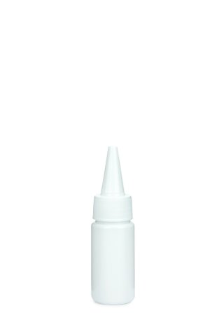 30 ml PETG-Dosierflasche weiß, Ø 29,5 mm, Schraubkappe weiß
