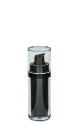30 ml Airless Spender - Lusso - schwarz, Kappe klar