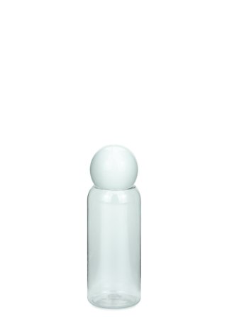 35 ml PET-Flasche transparent, Ø 28,5 mm, Kugelverschluss weiß
