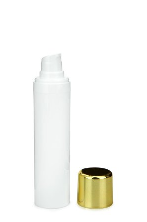 40 ml Airless Spender - Primo - weiß, Kappe Gold