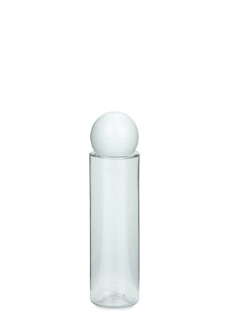 40 ml PET-Flasche transparent, Ø 26,3 mm, Kugelverschluss weiß