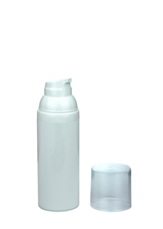 50 ml Airless Spender - Medio - weiß, Kappe klar