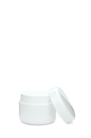 50 ml Nouvelle Cremetiegel doppelwandig weiß – mit Abdeckscheibe