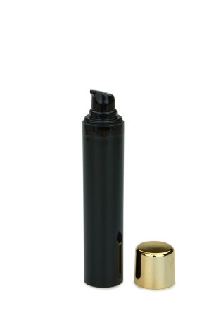50 ml Airless Spender - Primo - schwarz, Kappe gold