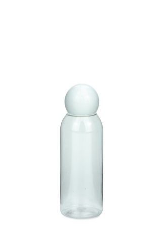 50 ml PET-Flasche transparent, Ø 31,5 mm, Kugelverschluss weiß