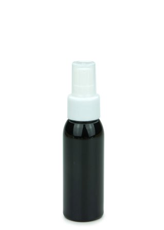 60 ml PET-Flasche schwarz, Ø 34,3 mm, Lotionpumpe weiß