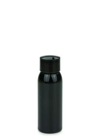 60 ml PET-Flasche schwarz, Ø 34,3 mm, Schraubverschluss schwarz