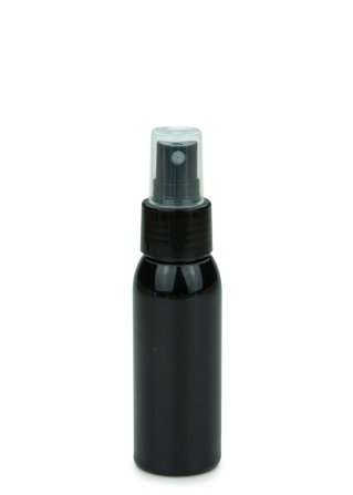 60 ml PET-Flasche schwarz, Ø 34,3 mm, Sprühzerstäuber schwarz