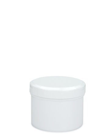 75 ml PP-Cremetiegel weiß, flach – Deckel weiß