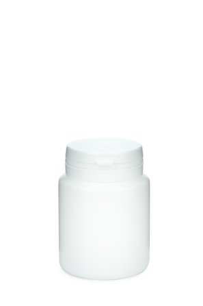80 ml HDPE-Kapseldose weiß – Jaycap-Prellverschluss mit Erstöffnungsanzeige