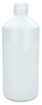 1000 ml PET-Laborflasche weiß, Ø 88,5 mm, Verschluss weiß
