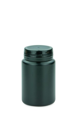 100 ml HDPE-Kapseldose schwarz – Jaycap-Prellverschluss mit Erstöffnungsanzeige