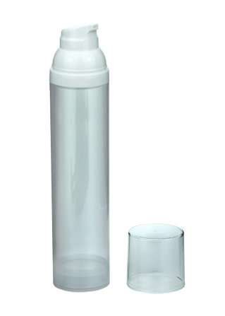 100 ml Airless Spender - Medio - transparent, Kopf weiß