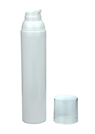 100 ml Airless Spender - Medio - weiß, Kappe klar