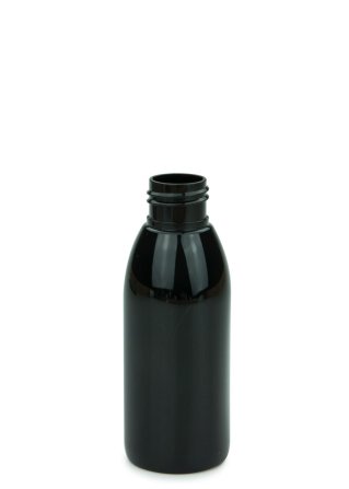 100 ml PET-Flasche schwarz, Ø 41,9 mm, ohne Verschluss