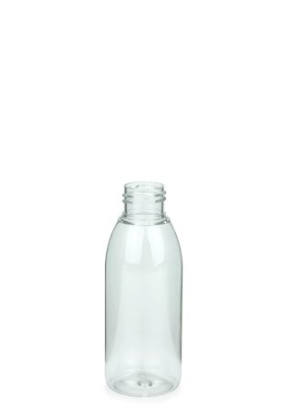 100 ml R-PET-Flasche transparent, Ø 41,9 mm, ohne Verschluss