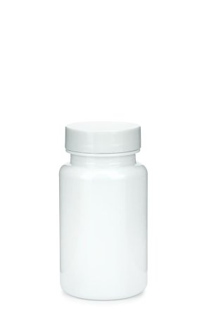 100 ml PET-Packer Schraubdose weiß (38/400) – mit Schraubdeckel, glänzend