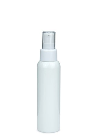 100 ml PET-Flasche weiß, Ø 37,1 mm, Lotionpumpe weiß