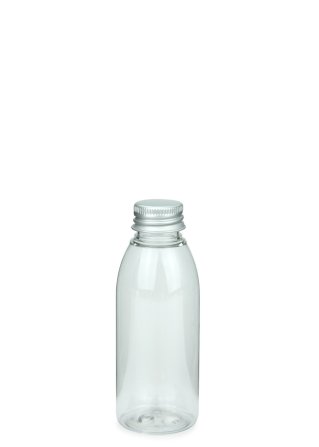 100 ml PET-Flasche transparent, Ø 41,9 mm, Alu-Schraubkappe