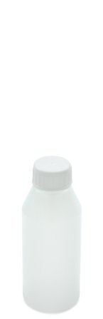 100 ml PE-HD-Flasche weiß, Ø 42,0 mm, Schraubverschluss weiß