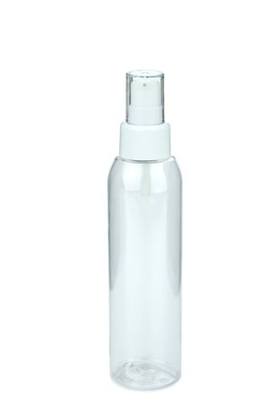 125 ml PET-Flasche transparent, Ø 39,5 mm, Lotionpumpe weiß