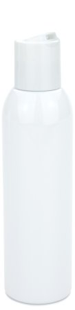 150 ml R-PET-Flasche weiß, Ø 42,2 mm, Disc-Top-Verschluss weiß