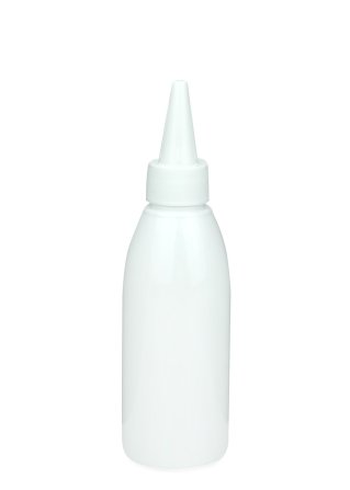 150 ml PET-Dosierflasche weiß, Ø 46,2 mm, Schraubkappe weiß
