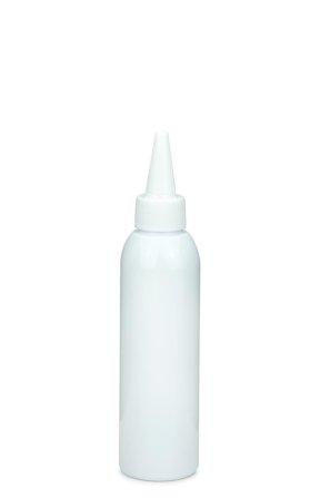 150 ml PET-Dosierflasche weiß, Ø 42,2 mm, Schraubkappe weiß