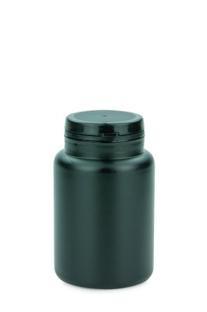 150 ml HDPE-Kapseldose schwarz – Jaycap-Prellverschluss mit Erstöffnungsanzeige