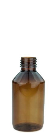 150 ml PET-Flasche braun, Ø 52,4 mm, ohne Verschluss