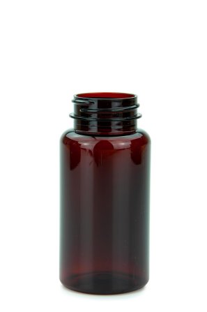 150 ml PET-Packer Schraubdose braun (38/400) – ohne Verschluss
