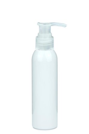 150 ml PET-Flasche weiß, Ø 42,2 mm, Seifenpumpe natur