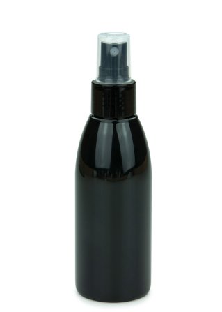 150 ml PET-Flasche schwarz, Ø 46,2 mm, Sprühzerstäuber schwarz